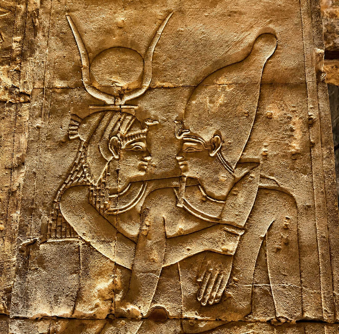 Isis and Osiris relief – Egyptian temple