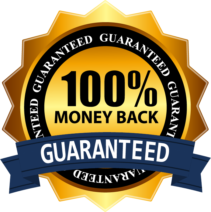 One-year money-back guarantee badge