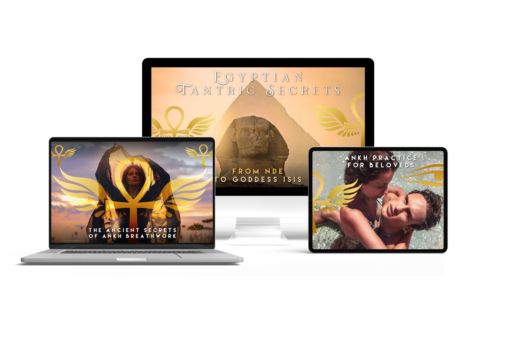 Egyptian Tantric Secrets bonus online course previewed on laptop, desktop and tablet