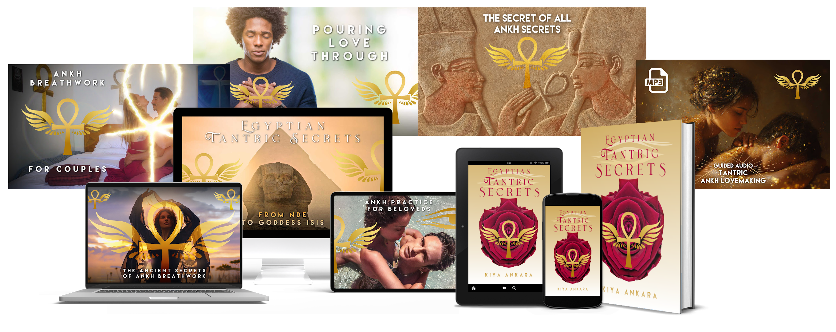 Egyptian Tantric Secrets book, bonus online course, and all 7 bonuses